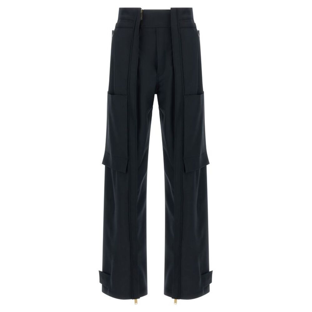 Darkpark Blue Polyester Cargo Women's Pants